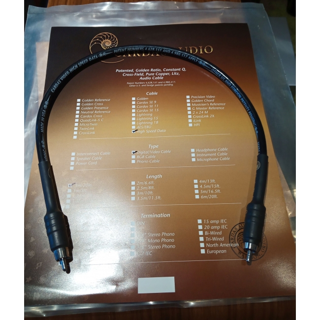 Cardas High Speed Data coaxial 0,5m używany