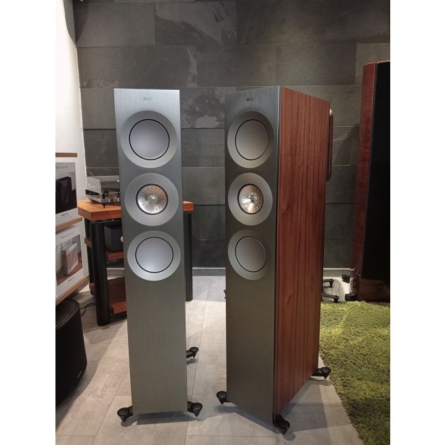 Kef Reference 3 Meta satin walnut silver, jak nowy
