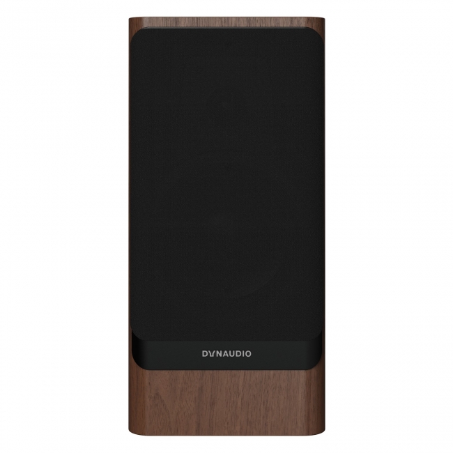 Dynaudio Contour 20i orzech - kolumny podstawkowe – dynaudio Contour 20i orzech – front z założoną