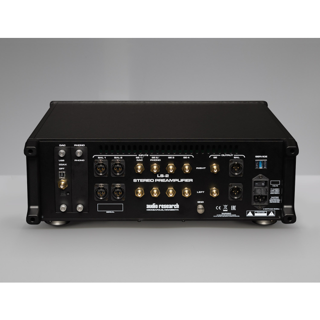 Audio Research LS-2 czarny - lampowy przedwzmacniacz – tył obudowy