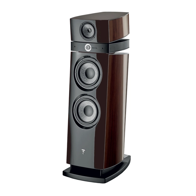 Focal Maestro Utopia Evo White Carrara – zbliżenie górnej części obudowy i podstawy kolumny