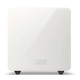 KEF KC92 Biały | Subwoofer – widok frontowy z logo