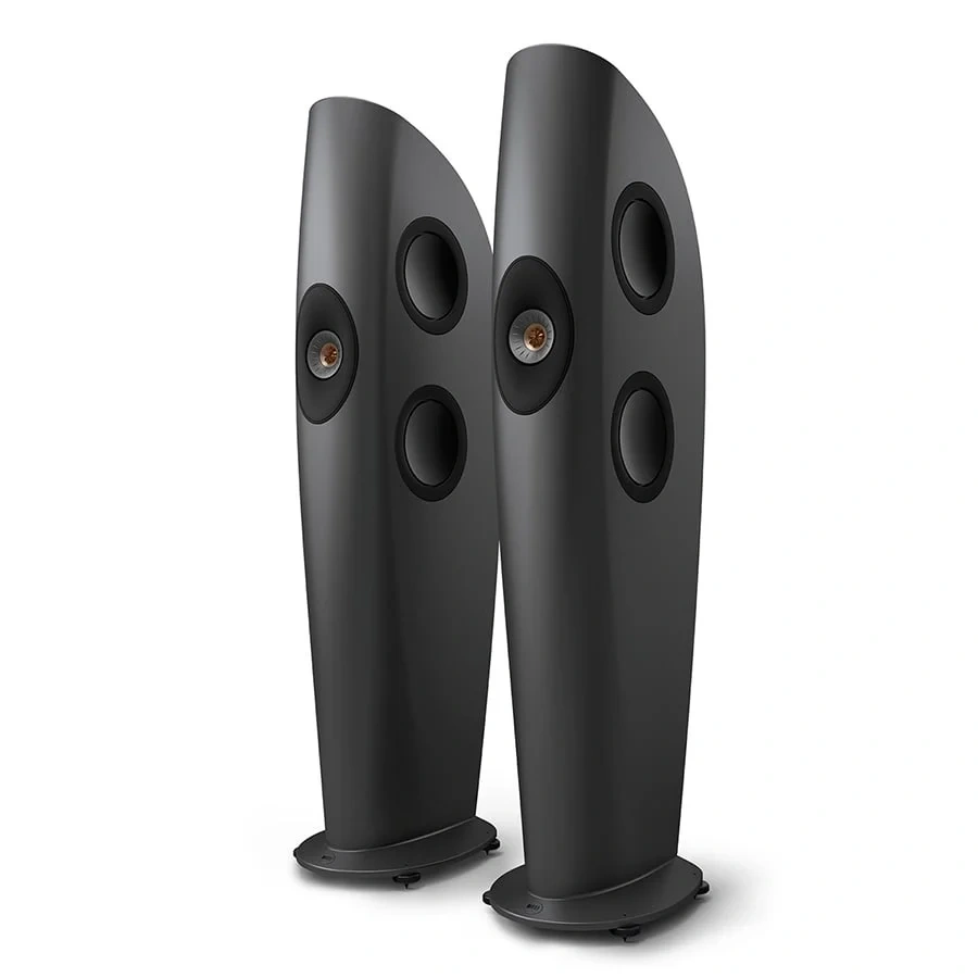 KEF Blade One Meta Charcoal Grey-Bronze – kolumna podłogowa w szaro-brązowym wykończeniu