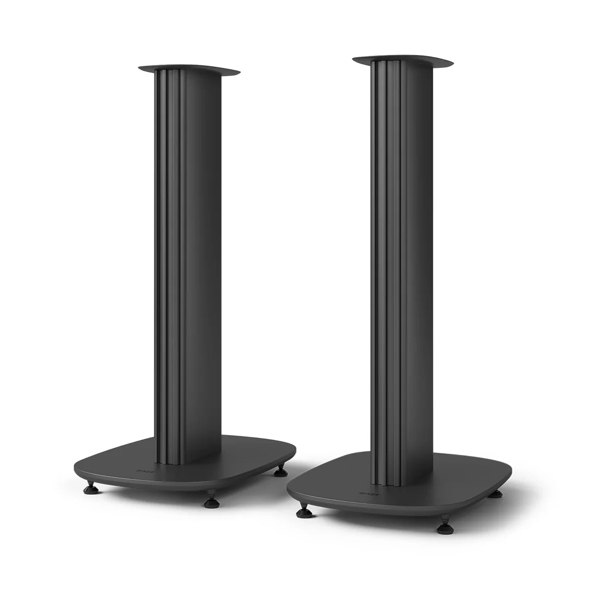 popdstawki KEF S-Luxe — para czarnych stojaków bez głośników