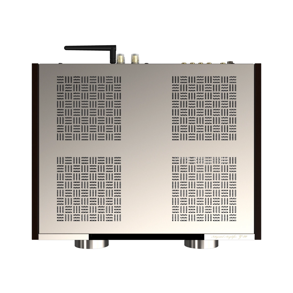 Onkyo Muse Y-50 80th Anniversary – widok z góry na perforowaną górną pokrywę