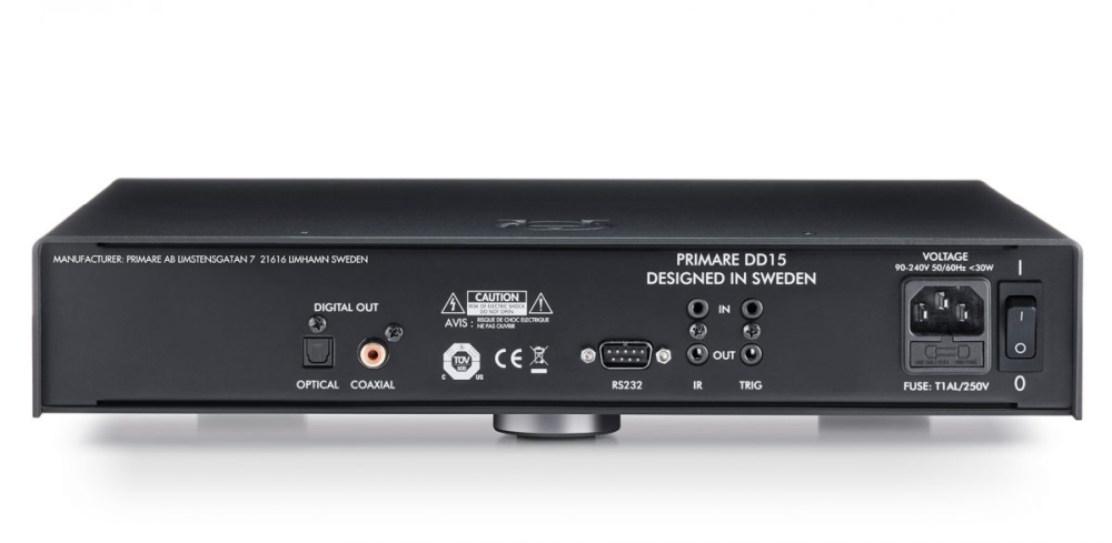 Primare DD15 czarny – dodatkowe ujęcie frontu transportu CD