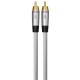 QED Performance Coaxial 0.75m – zbliżenie dwóch pozłacanych wtyków RCA