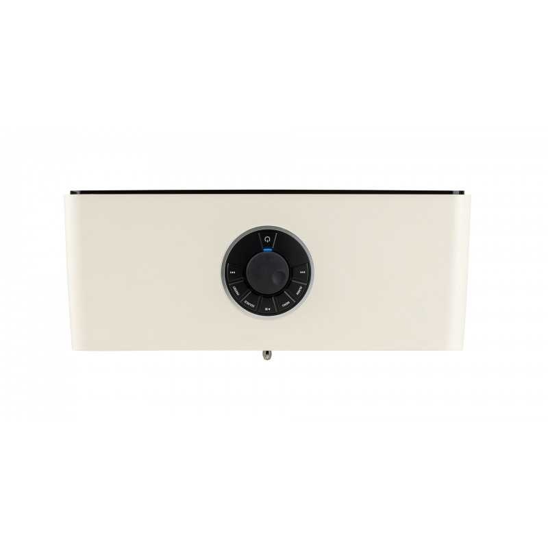 Ruark R2 Mk4 light cream – ujęcie z góry z kontrolerem RotoDial na obudowie