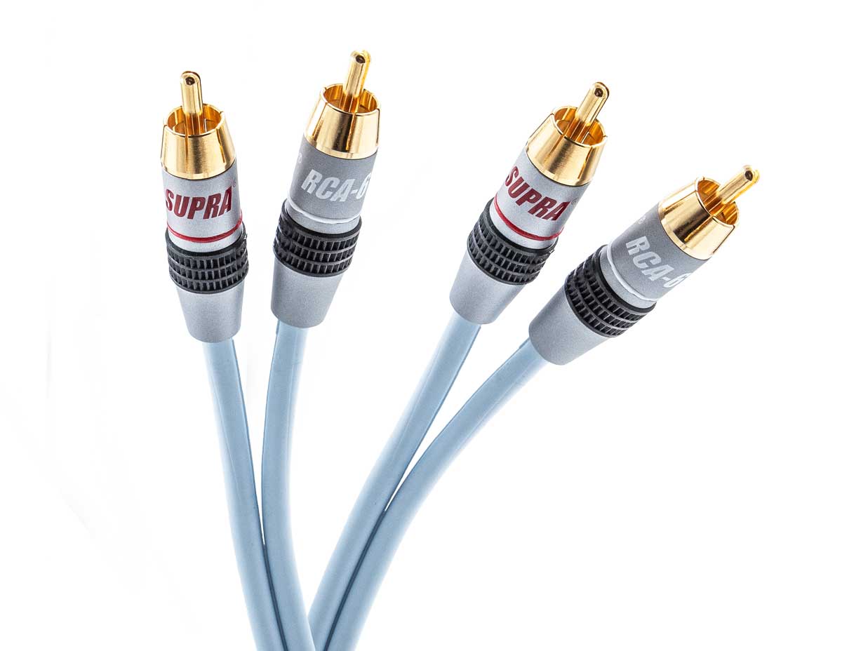 Supra Dual 2RCA-2RCA Blue 1m – przewód z prostymi wtykami RCA-6