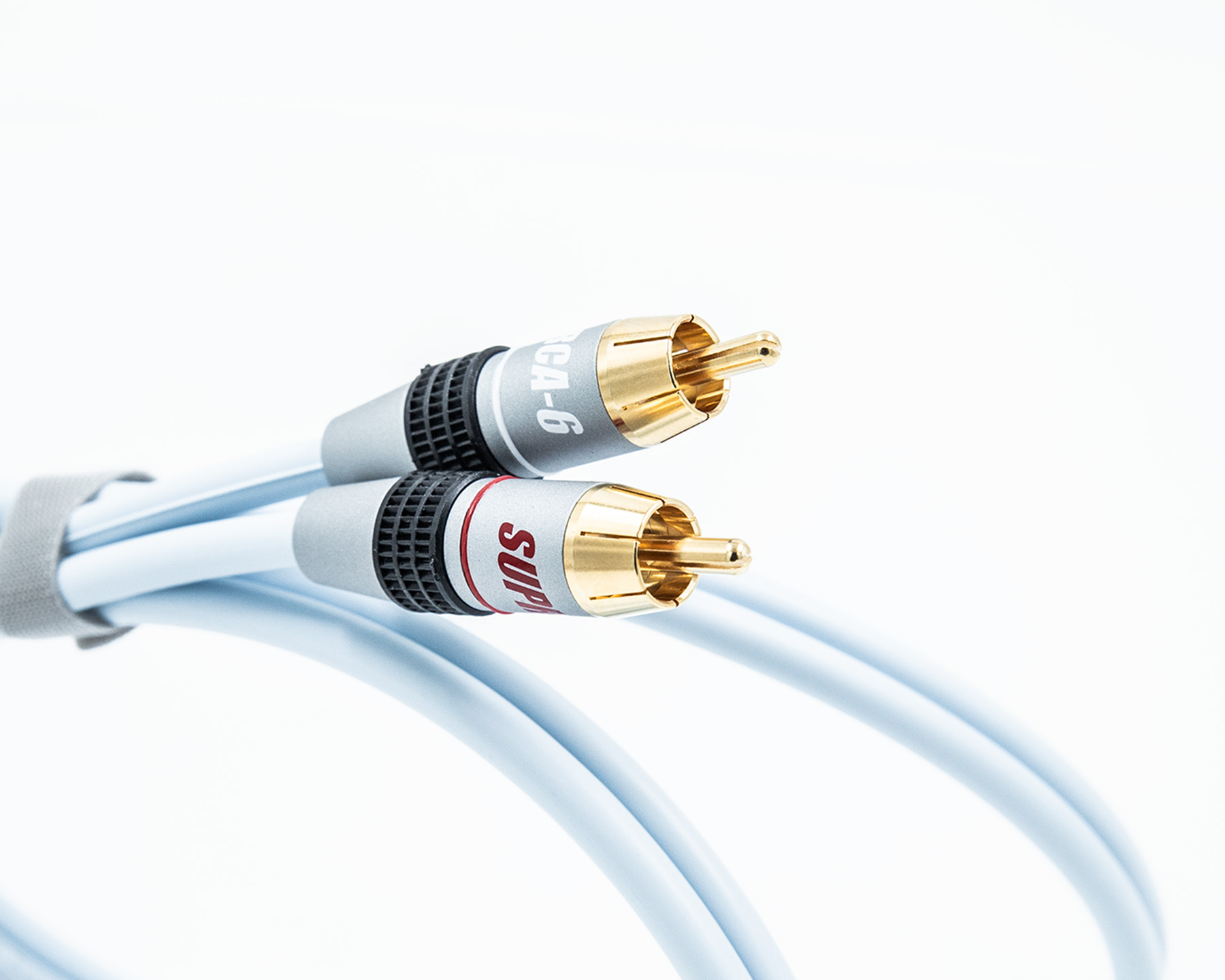 Supra Dual 2RCA-2RCA Blue 1m – detal kabla RCA i zakończenia przewodu