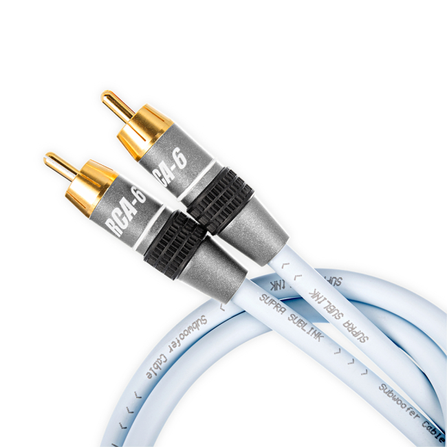 Supra Sublink 1RCA-1RCA Blue 6m, kabel do subwoofera