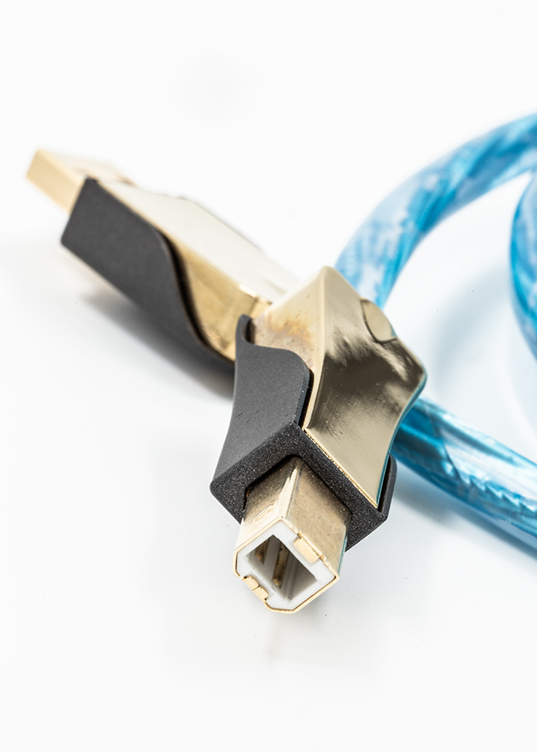 Supra USB 2.0 Excalibur A-B 2m – zbliżenie odłączanego wtyku USB B