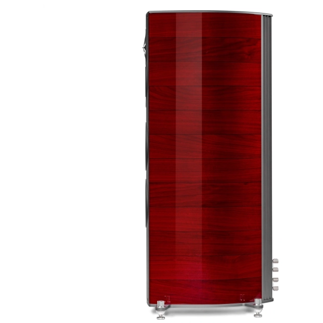 Sonus Faber Serafino G2 Red - kolumny podłogowe – sonus Faber Serafino G2 Red – ujęcie tylne z widocznymi terminalami i metalową podstawą