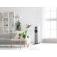 Spendor A2.2 Satin White – kolumny podłogowe z czarnym cokołem w zestawie
