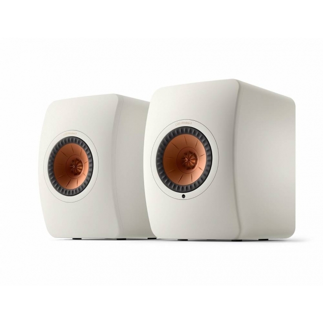 Kef LS50 Wireless II biały para front