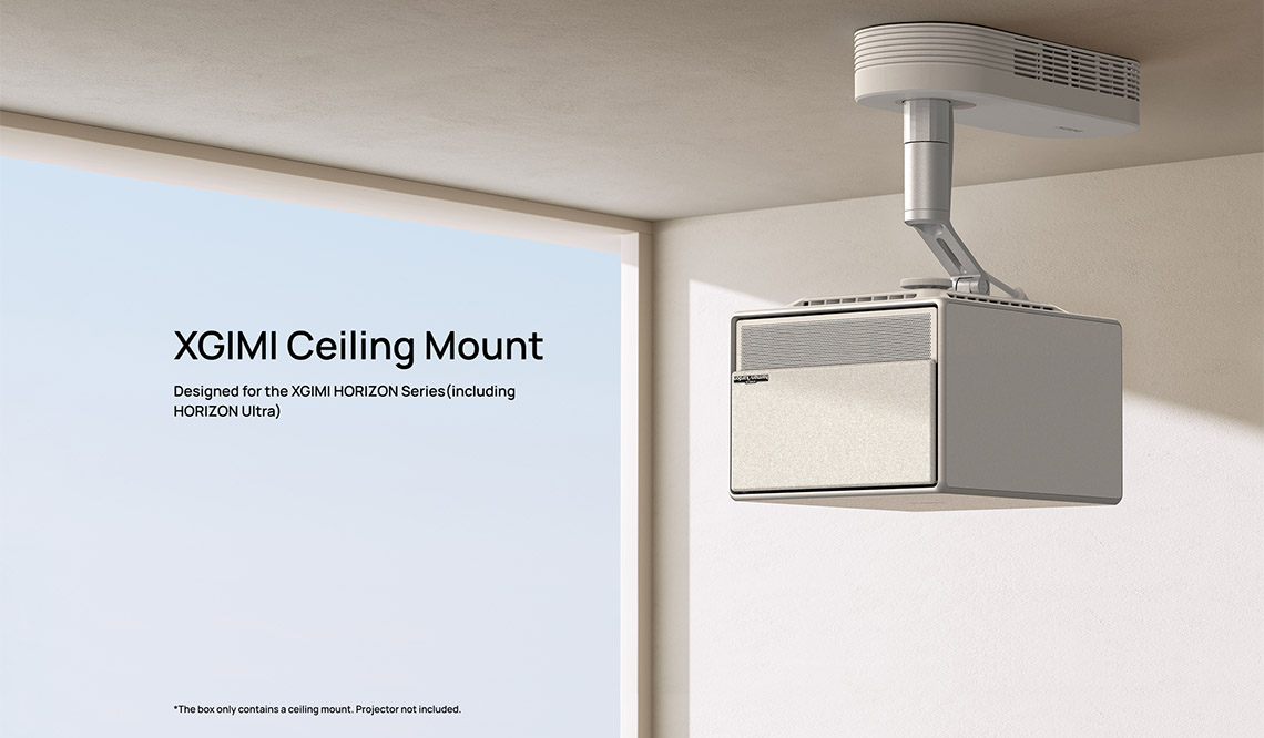 Uchwyt sufitowy XGIMI Ceiling Mount zamontowany z projektorem