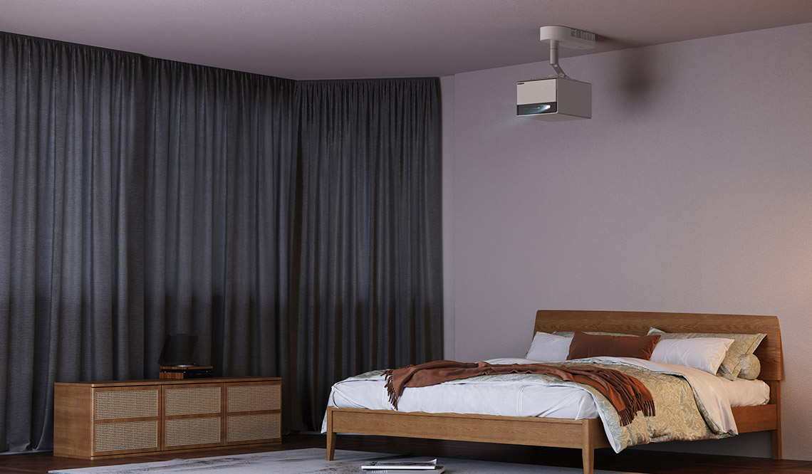 Zbliżenie na minimalistyczny design uchwytu XGIMI Ceiling Mount